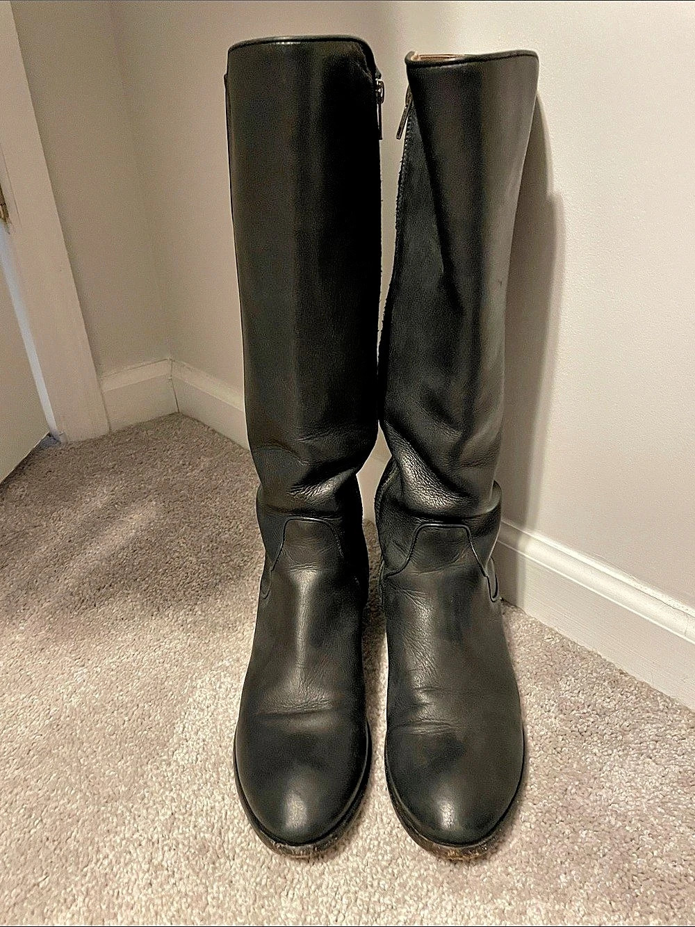 Frye Black Tall Heeled Boots 8.5